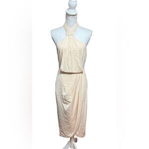 Shona Joy | Core Knot Draped Dress - Tan